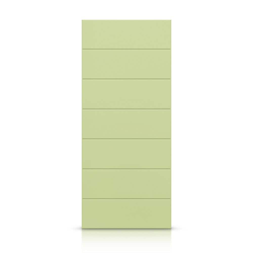 CALHOME 36 In. X 80 In. Hollow Core Sage Green Stained Composite MDF ...