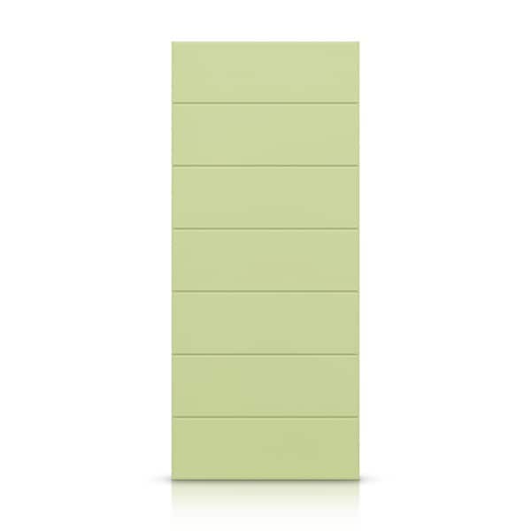 CALHOME 30 in. x 96 in. Hollow Core Sage Green Painted Composite MDF Interior Door Slab