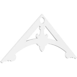 1 in. x 72 in. x 30 in. (10/12) Pitch Sellek Gable Pediment Architectural Grade PVC Moulding
