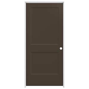 36 in. x 80 in. Monroe Dark Chocolate Left-Hand Smooth Solid Core Molded Composite MDF Single Prehung Interior Door