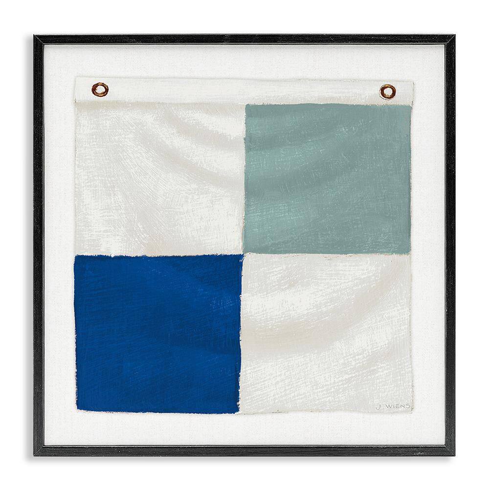 Checkered Boat Flag by James Wiens 1 Piece Black Framed Coastal Giclee Art Print 17 in. x 17 in. price history on PriceWatchPro