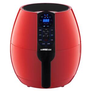 3.7 Qt. Red Air Fryer with 8-Cook Presets