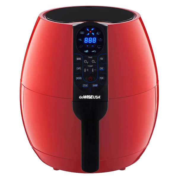 Photo 1 of 3.7 Qt. Red Air Fryer with 8-Cook Presets