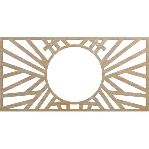Ekena Millwork 0.25 in. x 26 in. x 13 in. Wood (Hickory) Medallion Moulding