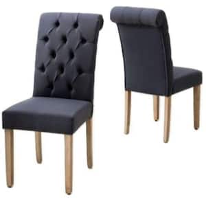 Charlie Blue Fabric Tufted and Cushioned Side Chair (Set of 2)