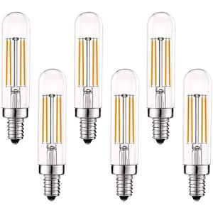 60-Watt Equivalent T6 T6.5 Dimmable Edison LED Light Bulbs UL Listed 2700K Warm White (6-Pack)