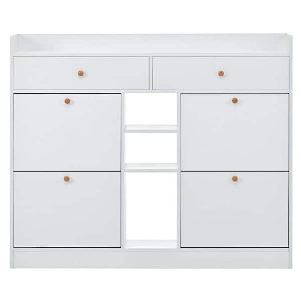 Yak About It® Double Door Shoe Cabinet - White