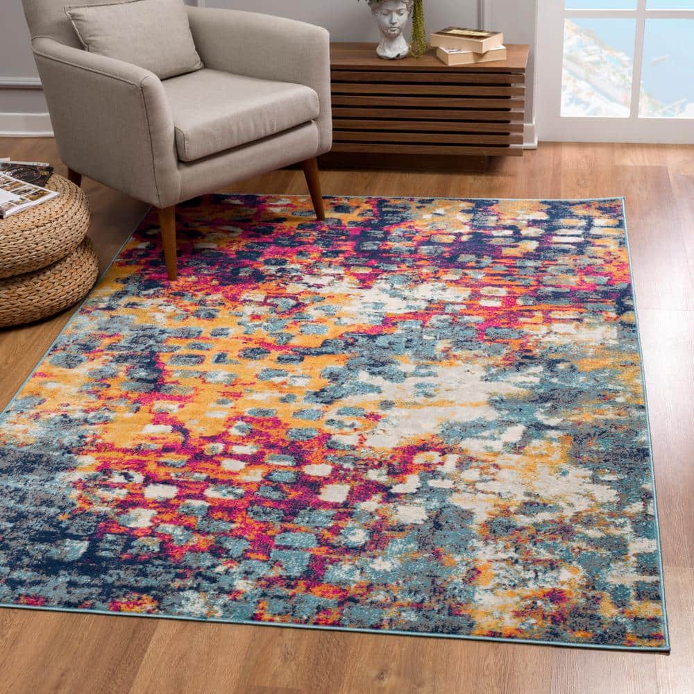 Rug Branch Savannah Collection Modern Abstract Area Rug Large (9x12 ...