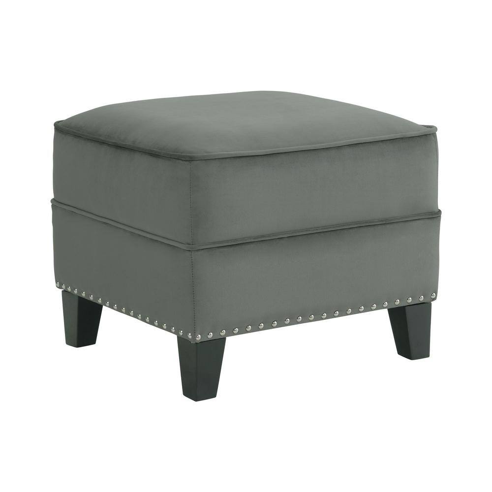 Picket House Furnishings Teagan Gun Metal Ottoman UTF288000E The Home