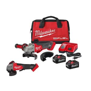 M18 FUEL 18V Lithium-Ion Brushless Cordless 4-1/2 in./5 in. Braking Grinder Kit w/FUEL Angle Grinder