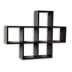 31 in. x 23 in. Black Laminated Cubby Shelf