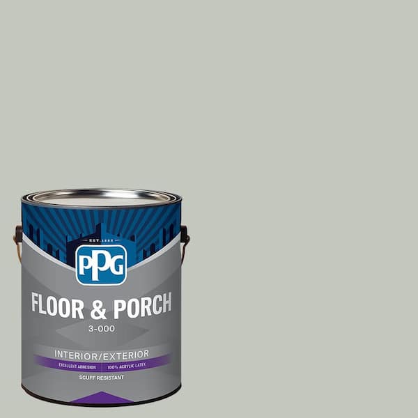 PPG 1 gal. PPG1033-3 Silent Storm Satin Interior/Exterior Floor and Porch Paint