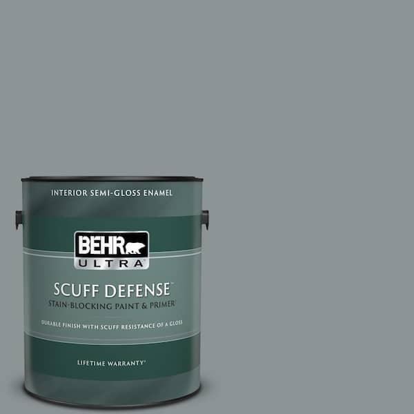 BEHR ULTRA 1 gal. #ECC-34-2 Boulder Creek Extra Durable Semi-Gloss Enamel Interior Paint & Primer