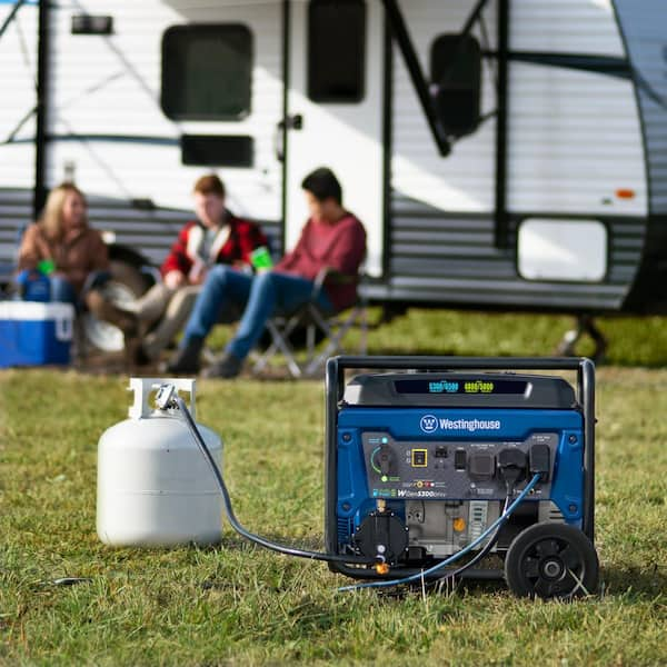 Westinghouse 6,600-Watt Dual Fuel Portable Generator with Remote Start, RV  and Transfer Switch Outlets and CO Sensor WGen5300DFc - The Home Depot