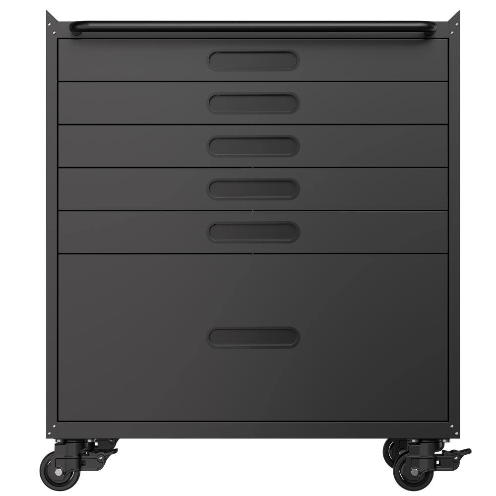 "34.3"" Rolling 6-Drawer Steel Tool Chest, Heavy-Duty Mobile Garage Tool Organizer with Full Drawer Storage for Workshop T" price history on PriceWatchPro