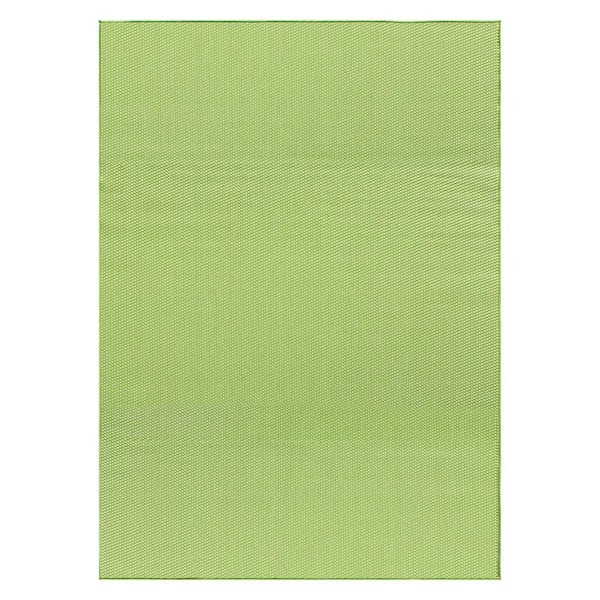 World Rug Gallery Green 7 ft. 10 in. x 10 ft. Solid Flatweave Indoor/Outdoor Area Rug