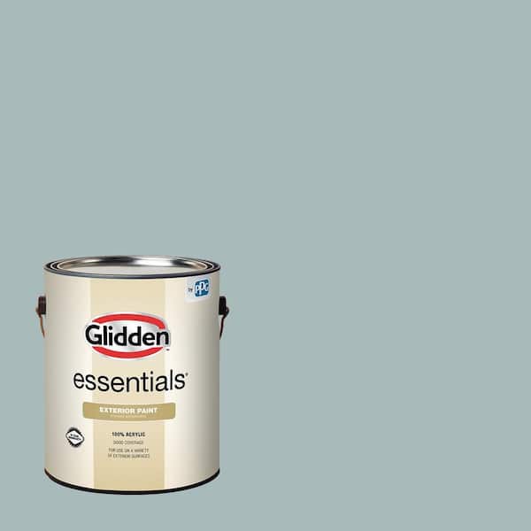 Glidden Essentials 1 gal. PPG1145-4 Blue Willow Flat Exterior Paint