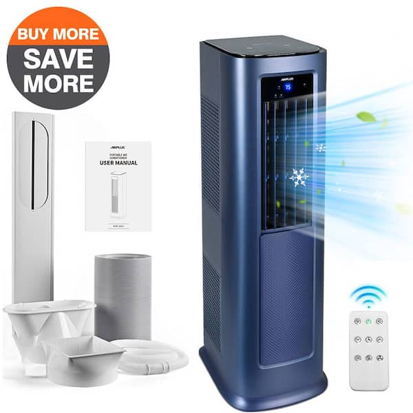 9,000 BTU (12,000 BTU ASHRAE) Portable Air Conditioner Cools 900 sq.ft. with Heat, Dehumidifier, AC unit with Remote