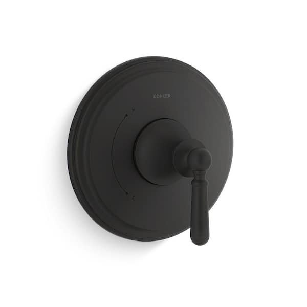 Traditional 1-Handle Shower Trim Kit in Matte Black (Valve Not Included)