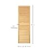 Pinecroft 15 in. x 51 in. Louvered Shutters Pair Unfinished SHL51