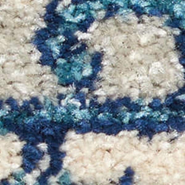 5' X 7' Ivory And Gray Floral Medallion Distressed Area Rug