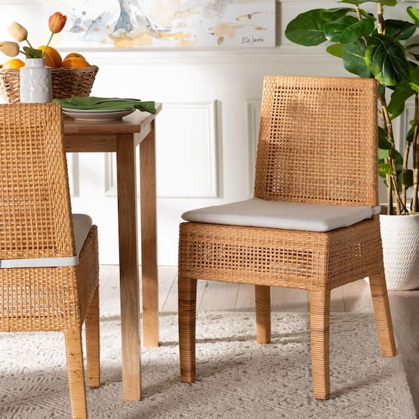 bali & pari Morris Light Honey Rattan Dining Chair