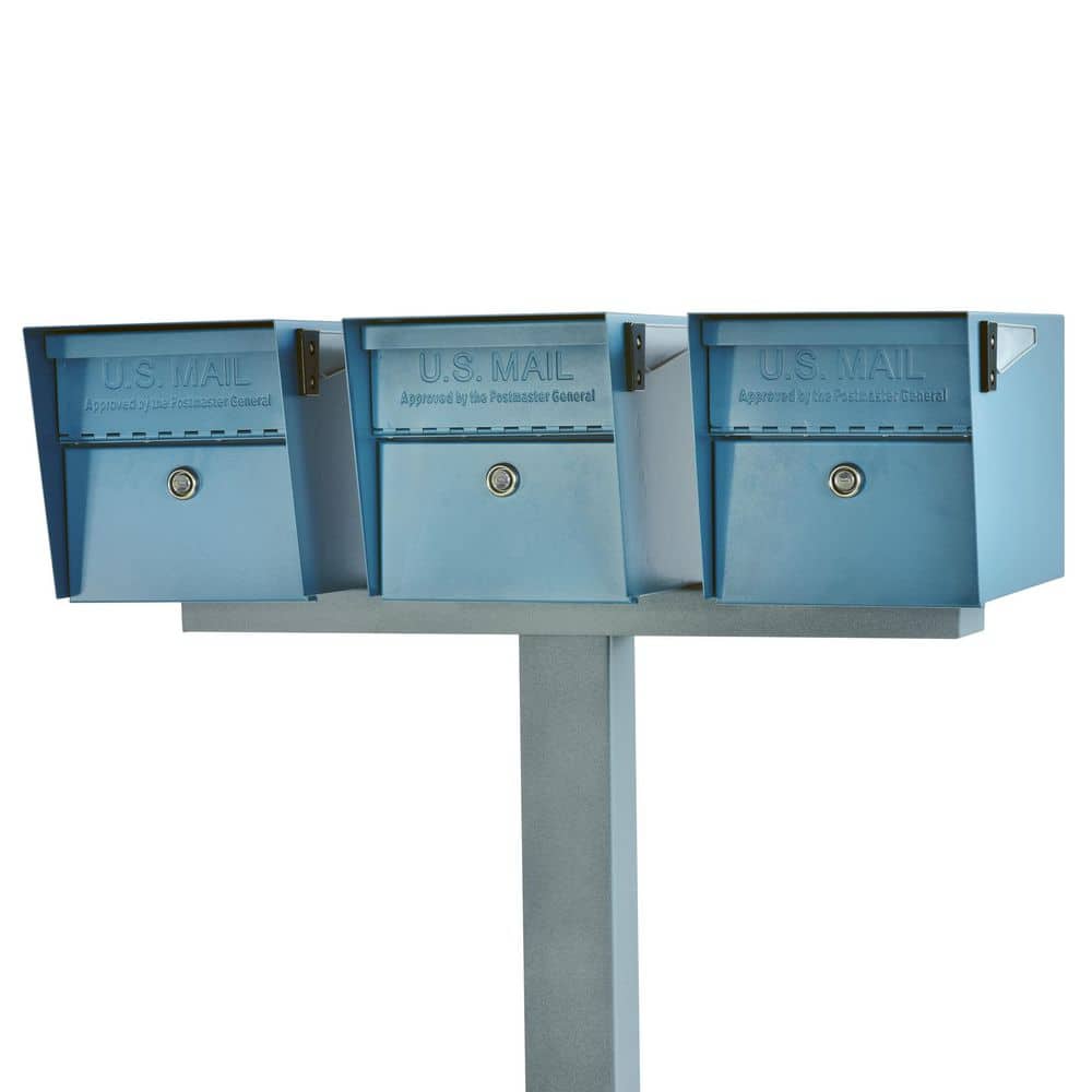 Mail Manager X3 Locking Mailbox Combo Kit w/ Granite In-Ground Post, Century Blue, 3 Way Mount High Security Cluster price history on PriceWatchPro