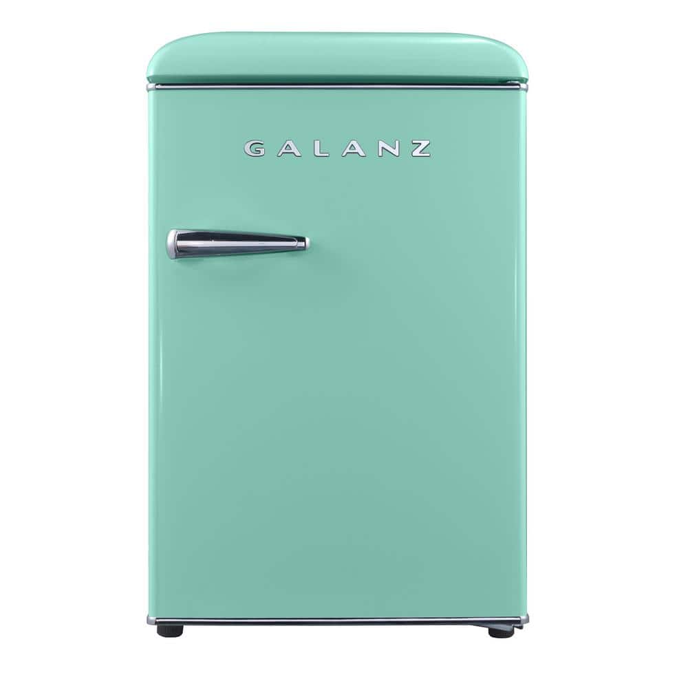 Galanz 2.5 cu. ft. Retro Mini Fridge in Surf Green with Freezer GLR25MGNR10  - The Home Depot