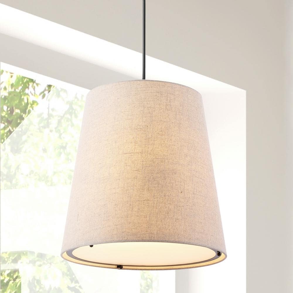 Arden 18" Bohemian Farmhouse Adjustable LED Pendant in Oil-Rubbed Bronze