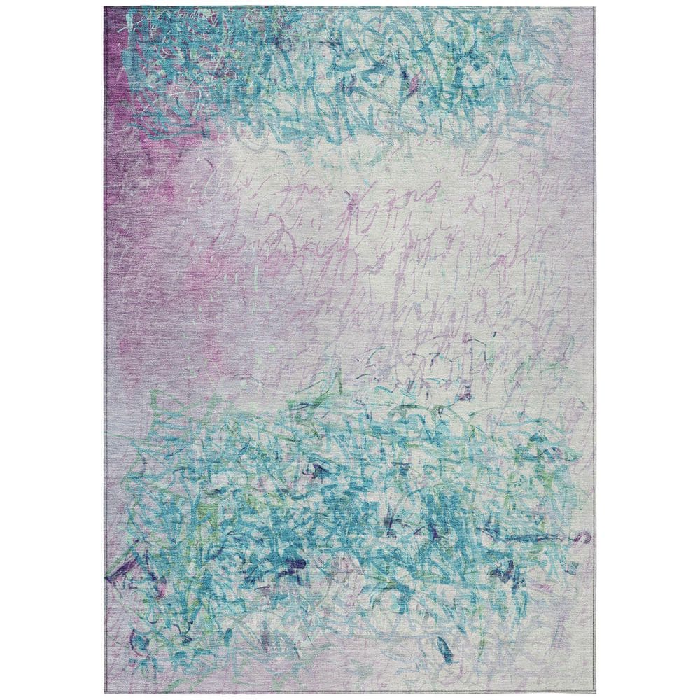 Chantille Machine Washable Indoor/Outdoor Abstract ACN2449 Teal 5 ft. x 7 ft. 6 in. Area Rug price history on PriceWatchPro