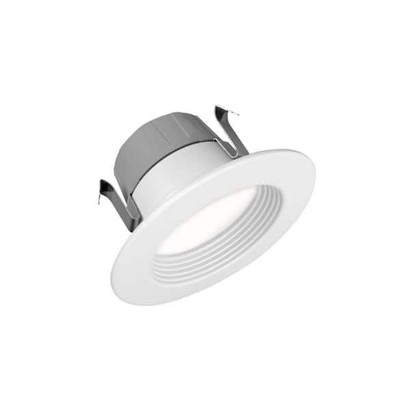 DLR Series 3 in. White Baffle Selectable Integrated LED Recessed Light Trim