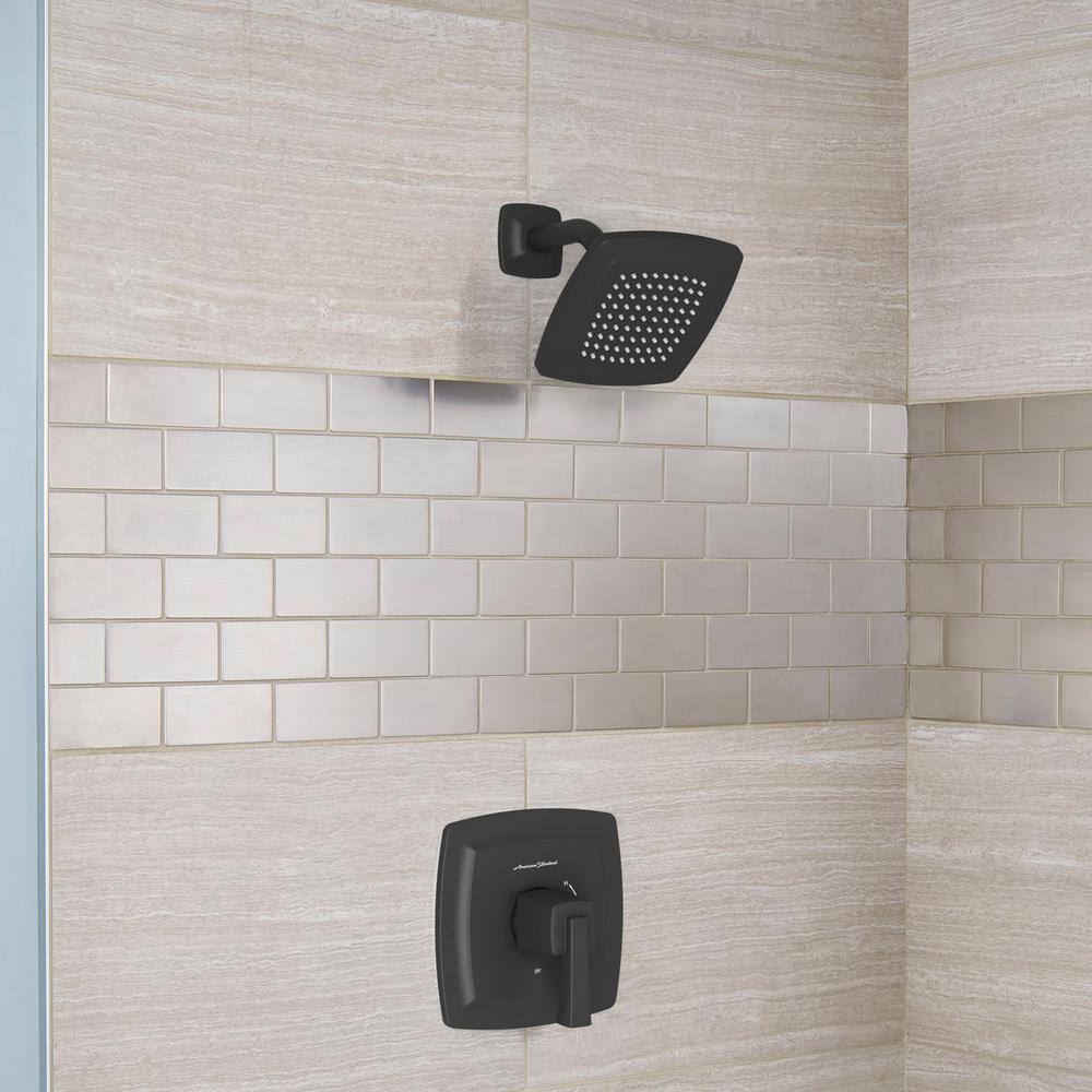 Matte Black Industrial Wall Mounted Shower Trim Kit