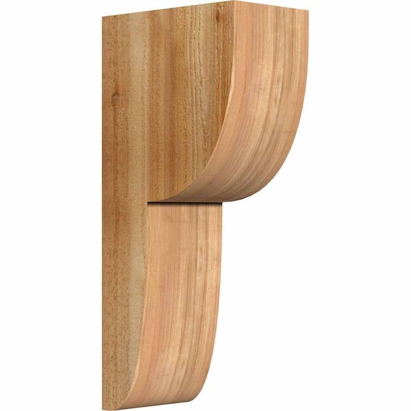 Ekena Millwork 6 in. x 10 in. x 22 in. Western Red Cedar Crestline Rough Sawn Corbel