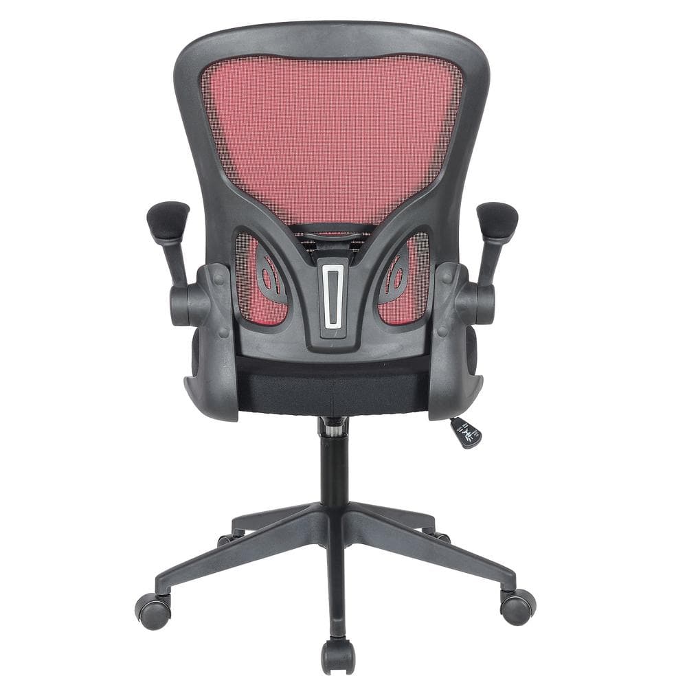 Newton 25" Red Mesh Swivel Office Chair with Adjustable Arms