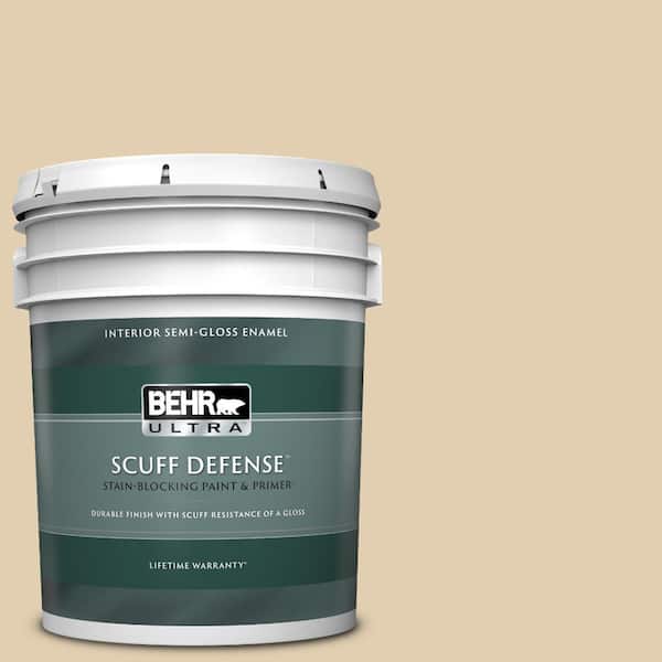 BEHR ULTRA 5 gal. Home Decorators Collection #HDC-AC-09 Concord Buff Extra Durable Semi-Gloss Enamel Interior Paint & Primer