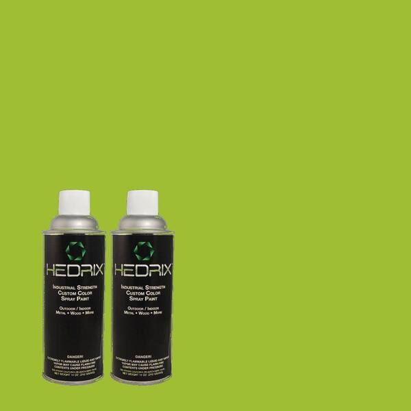Hedrix 11 oz. Match of S-G-420 Limeade Semi-Gloss Custom Spray Paint (2-Pack)