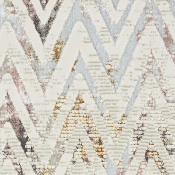 2 ft. x 8 ft. Gray Chevron WashableArea RugRunner Rug