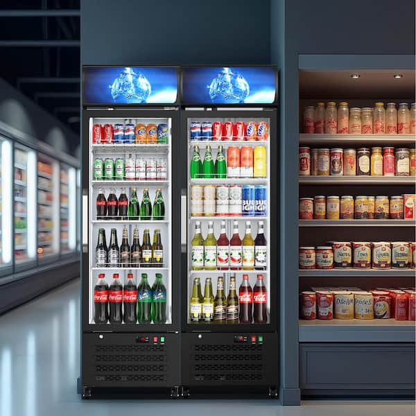 XUTUMM 12.5 cu. ft. Commercial Beverage Display Refrigerator Glass