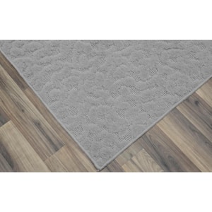 Ivy Silver 6 ft. x 9 ft. Floral Area Rug