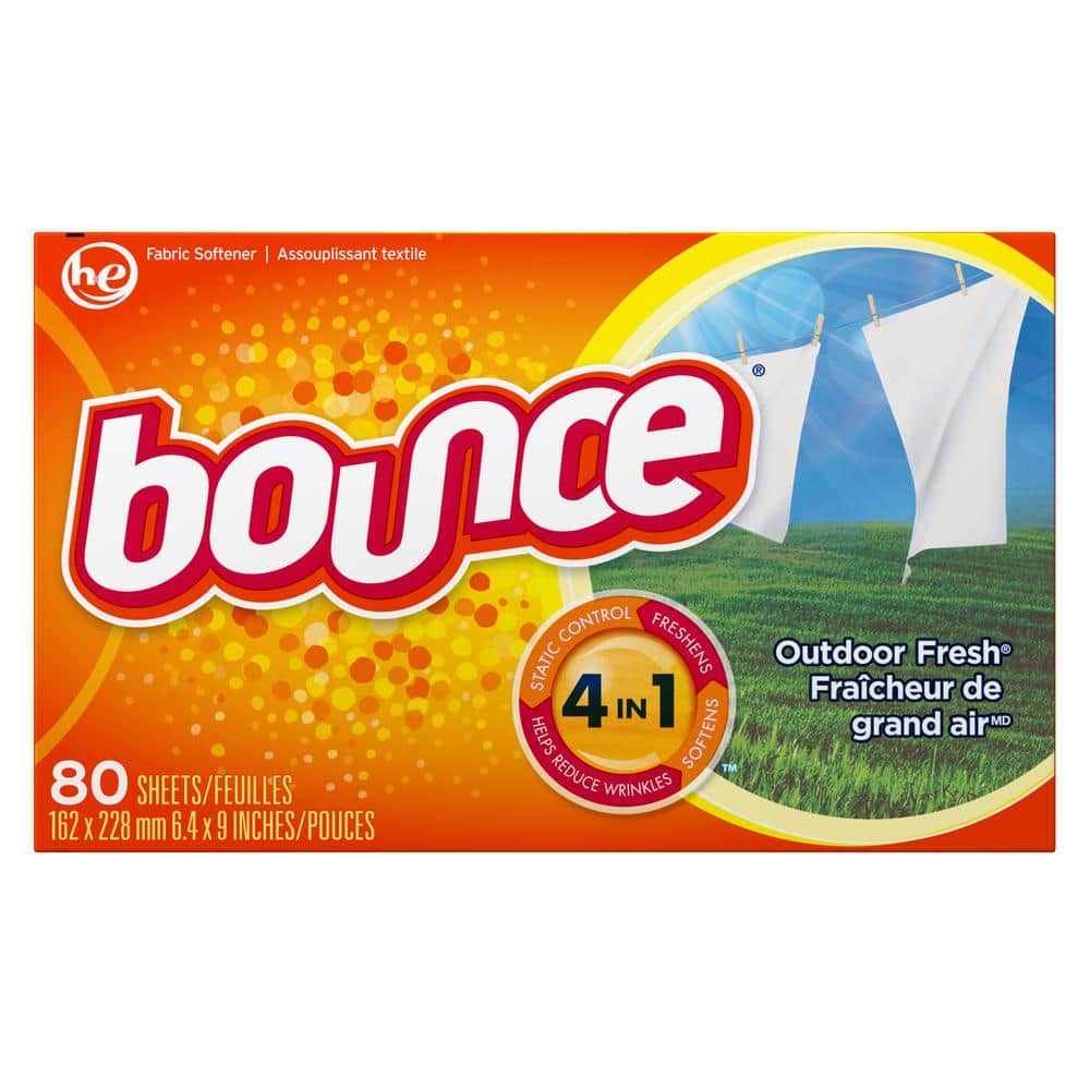 Bounce 80068 Outdoor Fresh Scent Fabric Softener Sheets 80 Count for sale online 