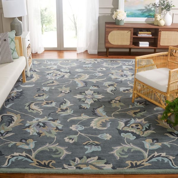 Jardin 10 ft. x 14 ft. Gray/Multi Oversized Floral Area Rug