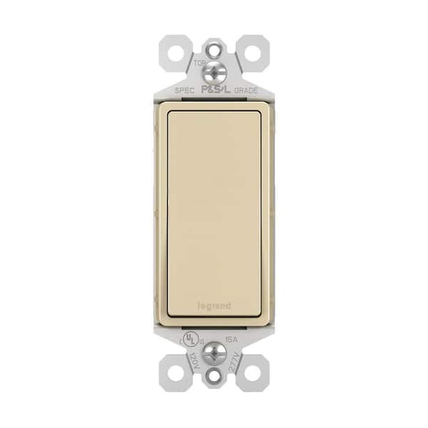 radiant 15 Amp 120 Volt 3-Way Decorator/Rocker Light Switch, Ivory