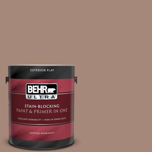 BEHR ULTRA 1 gal. #UL130-18 Tribal Pottery Flat Exterior Paint and Primer in One