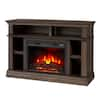 StyleWell Wolcott 48 in. Media Console Electric Fireplace in Brown Oak ...