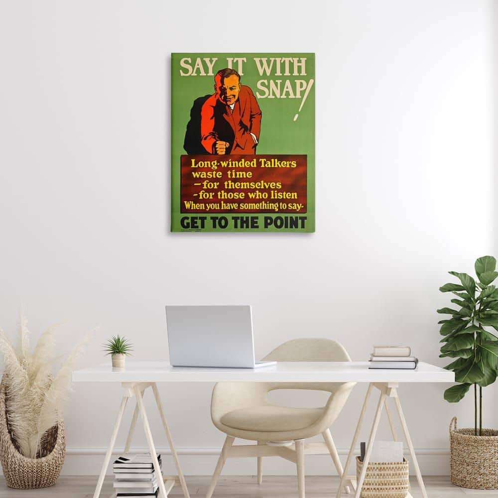 Vintage Say It With Snap by Marcus Jules Unframed Typography Graphic Art Print 40 in. x 30 in. price history on PriceWatchPro