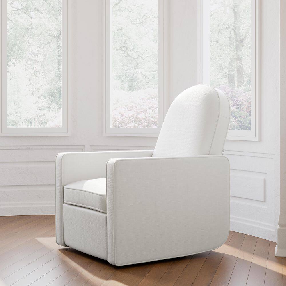 Olivia Ivory Basketweave Nursery Power Recliner Swivel Glider