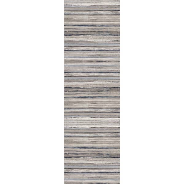 2 ft. x 6 ft. Havana Blue Traditional Distressed Doormat Area Rug Entrance Floor Mat - 2 ft. x 3 in. x 6 ft.