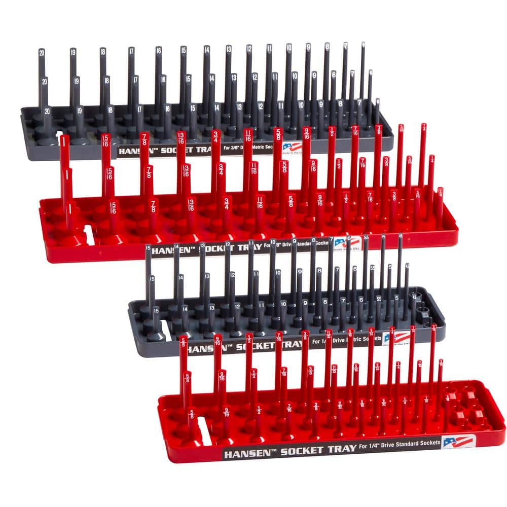 Hansen 4 Pack 3 Row Socket Holders Sets 92003 - The Home Depot