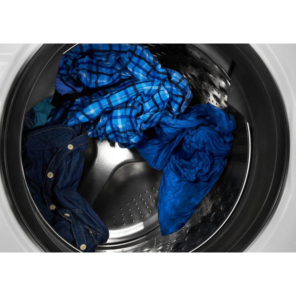 White High Efficiency Stackable Front Load Washer with Steam Setting