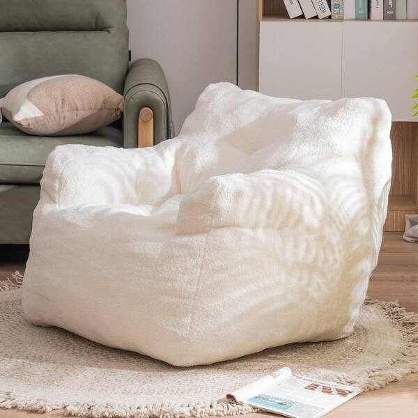 cream bean bag chair